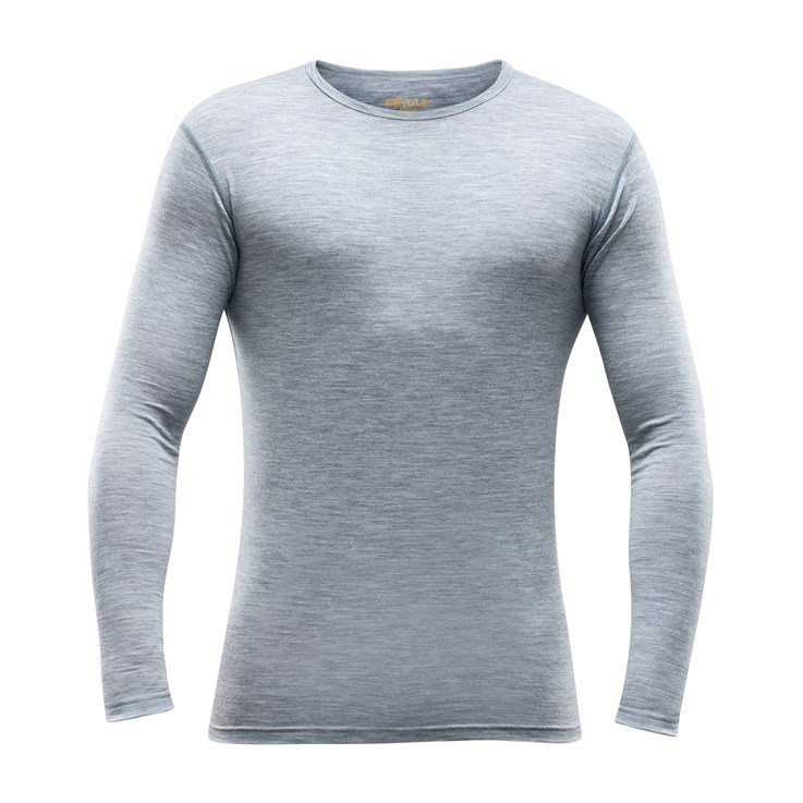 Devold pánské vlněné triko Breeze Man Shirt Barva: Grey melange, Velikost: M