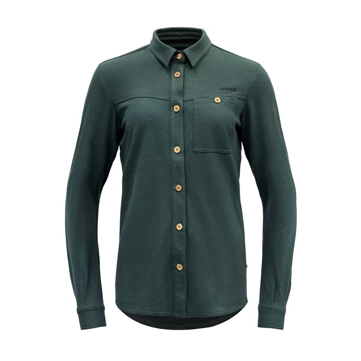 Devold dámská košile Keipen Merino Shirt Barva: WOODS, Velikost: XS