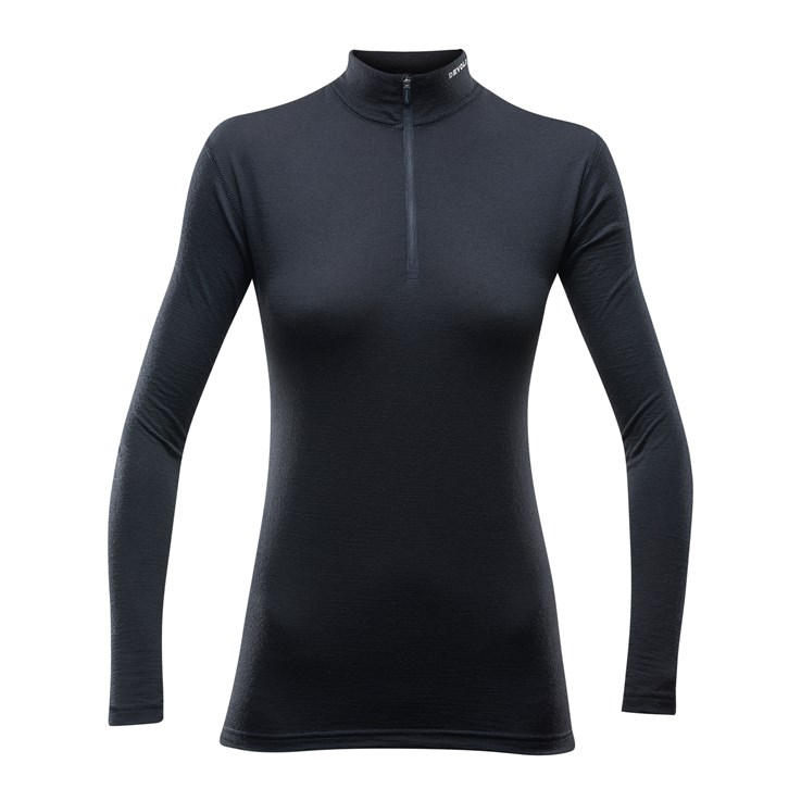Devold dámské triko s dlouhým rukávem a zipem Breeze Merino 150 Zip Neck Barva: black, Velikost: M