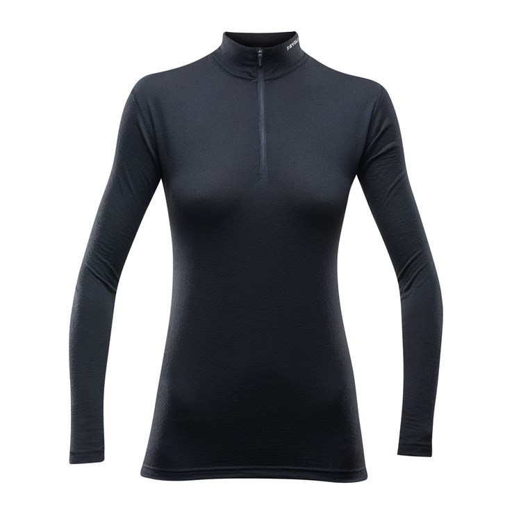 Devold dámské triko s dlouhým rukávem a zipem Breeze Merino 150 Zip Neck Barva: black, Velikost: S