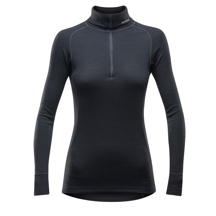 Devold dámský rolák s dlouhým rukávem a zipem Duo Active Merino 210 Zip Neck Barva: black, Velikost: XS