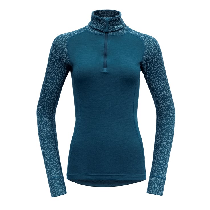 Devold dámský rolák s dlouhým rukávem a zipem Duo Active Merino 210 Zip Neck Barva: FLOOD, Velikost: S