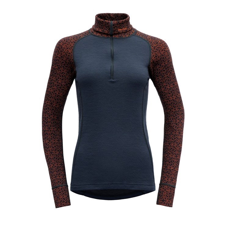 Devold dámský rolák s dlouhým rukávem a zipem Duo Active Merino 210 Zip Neck Barva: Ink, Velikost: S