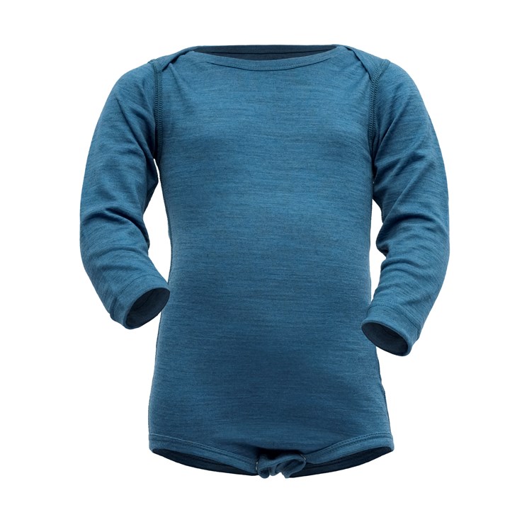 Devold dětské body Breeze Merino Body Baby Barva: blue melange, Velikost: 98