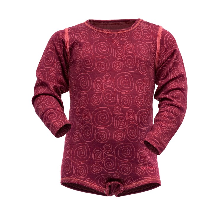 Devold dětské body Duo Active Merino Body Baby Barva: beetroot, Velikost: 92