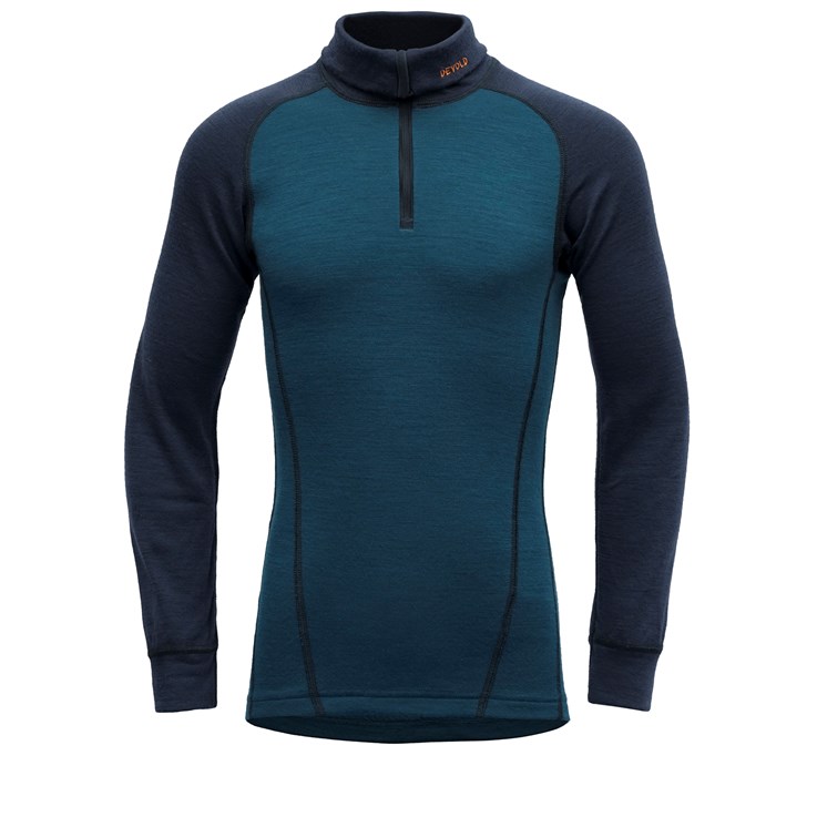 Devold dětské triko s dlouhým rukávem a zipem Duo Active Merino Zip Neck Junior Barva: Ink, Velikost: 10