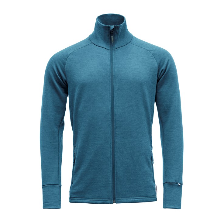 Devold pánská mikina Nibba Merino Jacket Barva: blue melange, Velikost: M