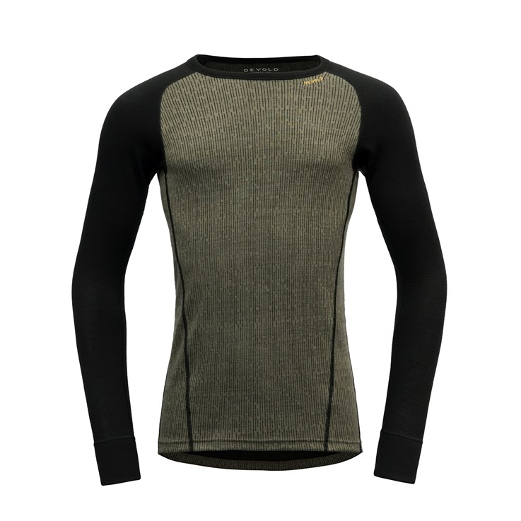 Devold pánské triko s dlouhým rukávem Duo Active Merino 210 Shirt Barva: Lichen/Caviar, Velikost: M