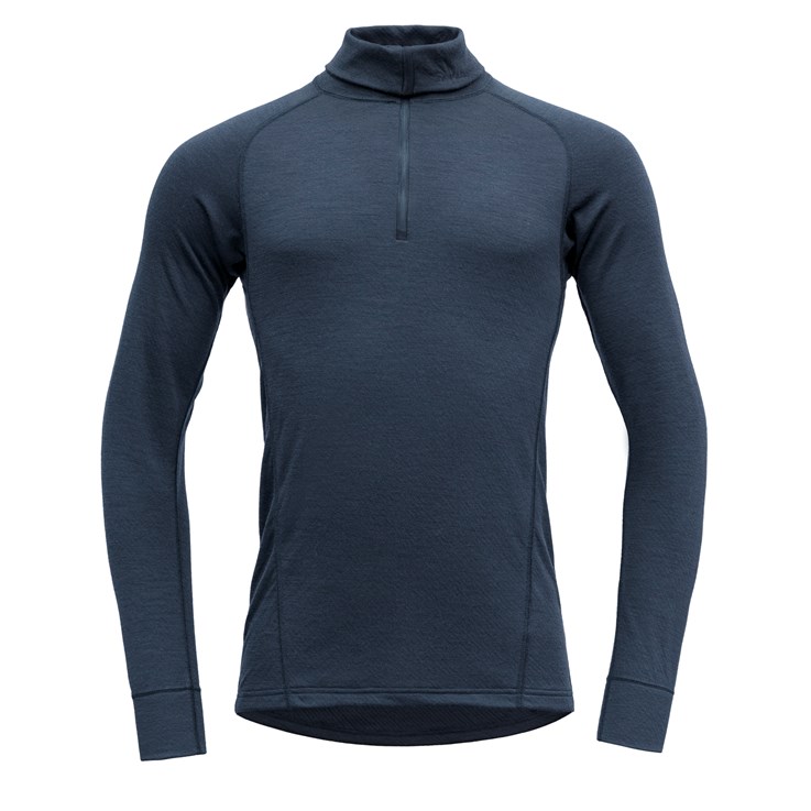 Devold pánské triko s dlouhým rukávem Duo Active Merino 210 Zip Neck Barva: Ink, Velikost: S