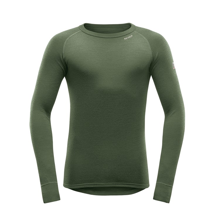 Devold pánské triko s dlouhým rukávem Expedition Merino 235 Shirt Barva: forest, Velikost: XXL