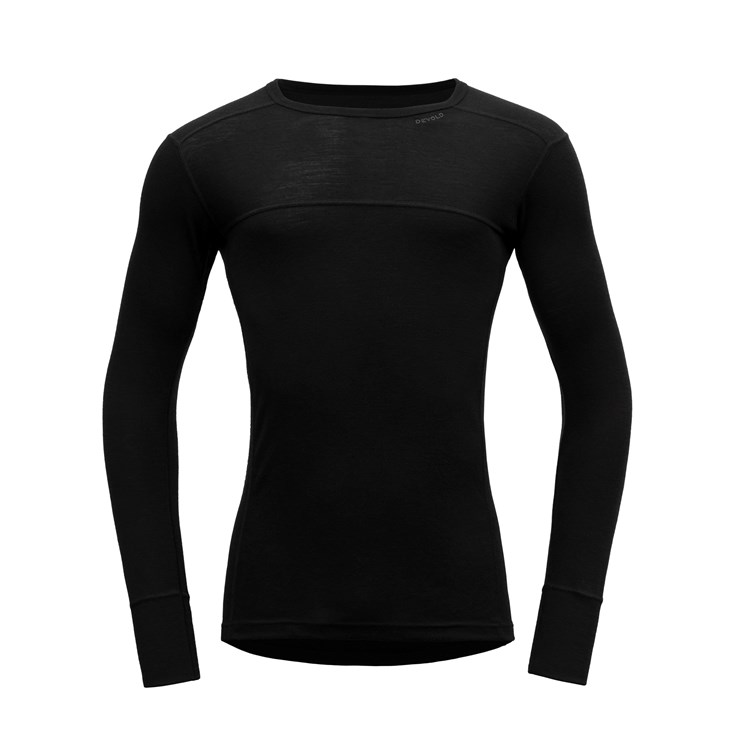 Devold pánské triko s dlouhým rukávem Lauparen Merino 190 Shirt Barva: black, Velikost: L