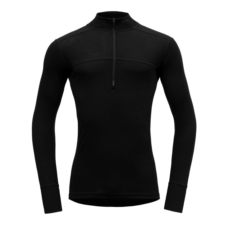 Devold pánský rolák se zipem Lauparen Merino 190 Zip Neck Barva: black, Velikost: S