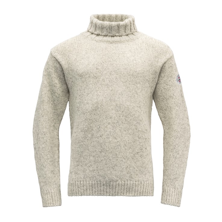 Devold vlněný svetr Nansen Wool High Neck Barva: Grey melange, Velikost: L