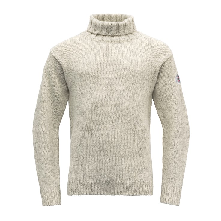 Devold vlněný svetr Nansen Wool High Neck Barva: Grey melange, Velikost: XL