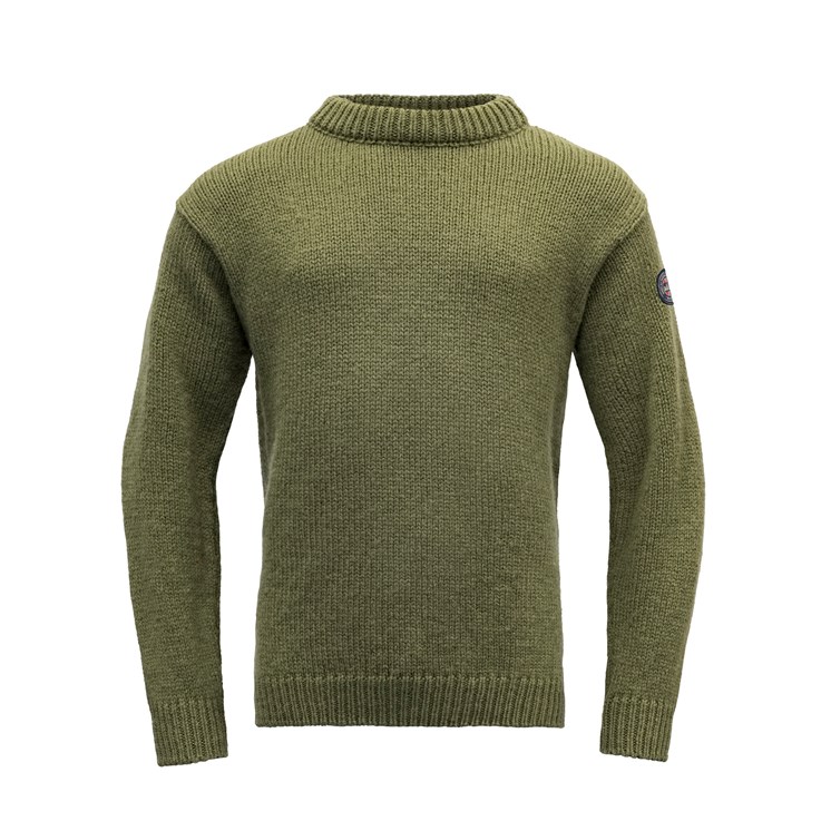 Devold vlněný svetr Nansen Wool Sweater Barva: olive, Velikost: XXL