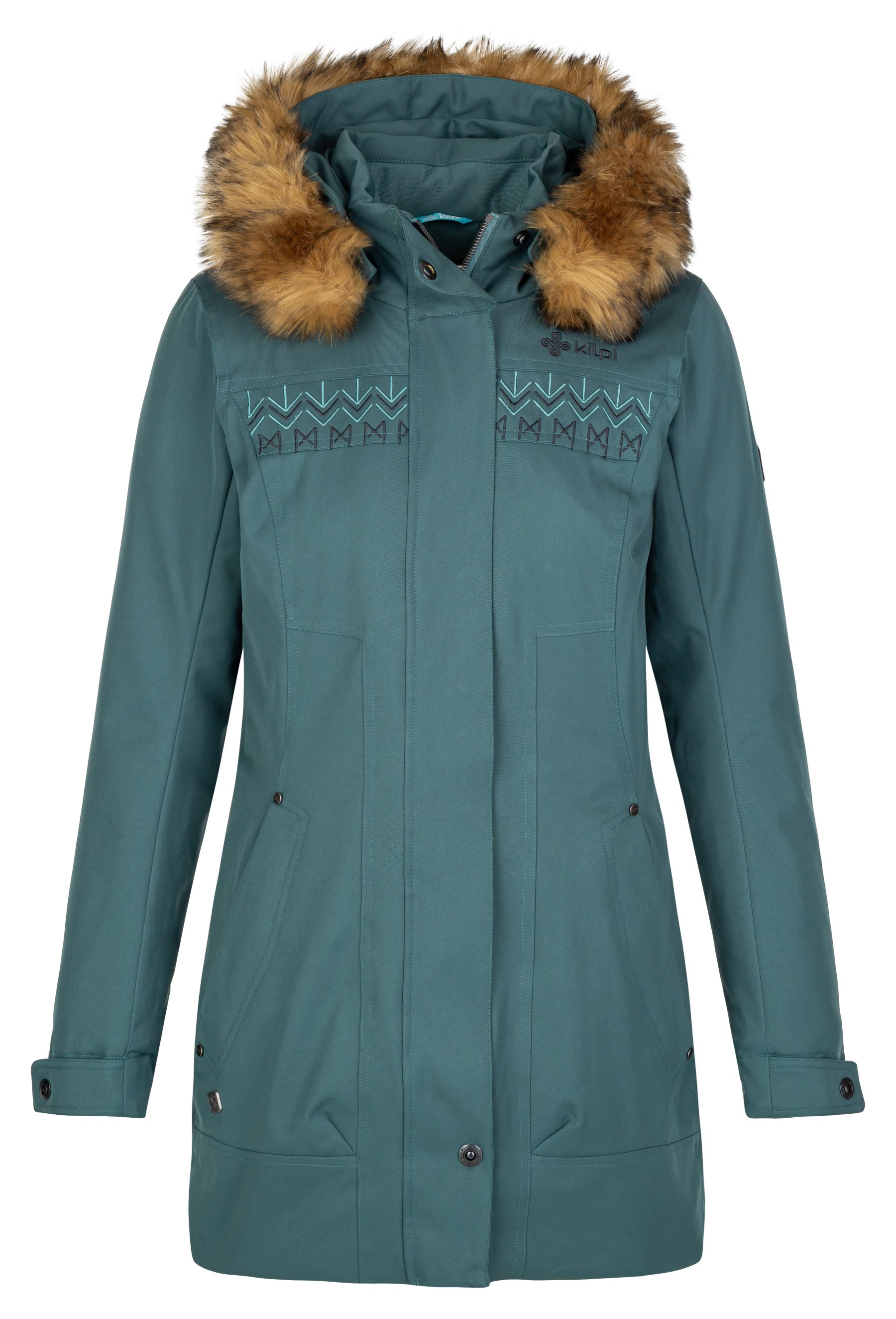 Kilpi dámský zimní kabát Peru-W Barva: tmavě zelená, Velikost: 44
