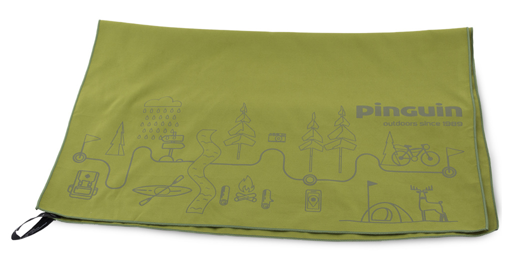 Pinguin rychleschnoucí ručník Micro towel 2021 40 x 80 cm Barva: green, Velikost: Map