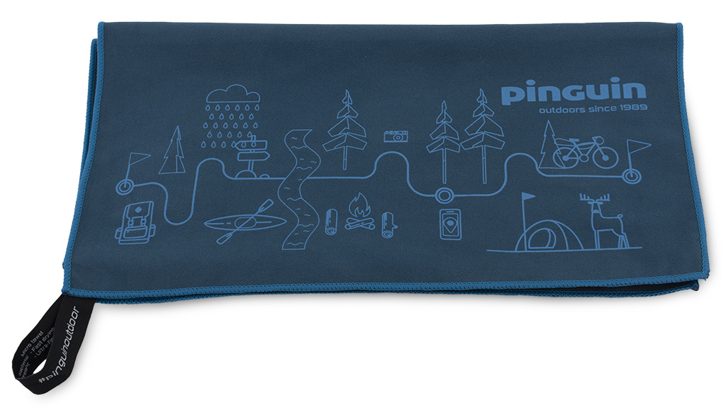 Pinguin rychleschnoucí ručník Micro towel 2021 40 x 80 cm Barva: blue, Velikost: Map