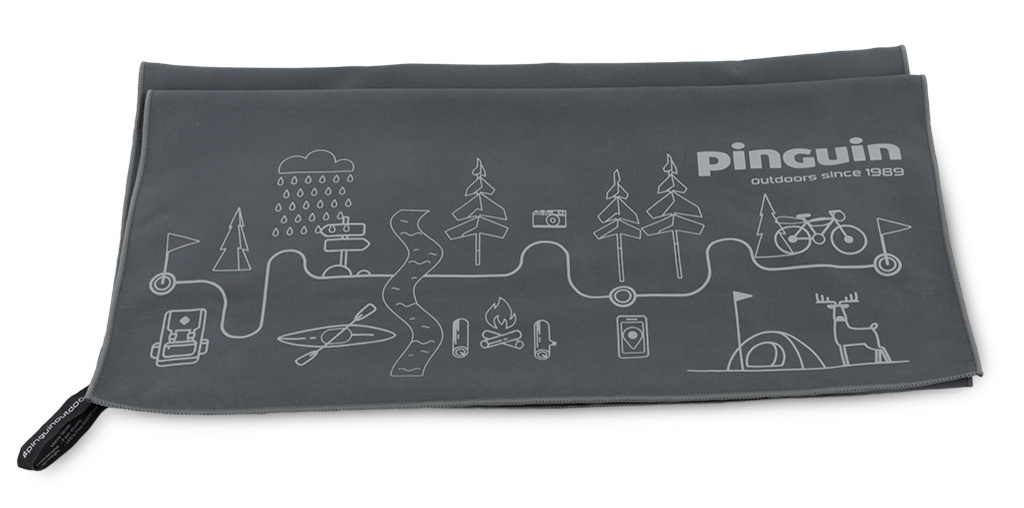 Pinguin rychleschnoucí ručník Micro towel 2021 40 x 80 cm Barva: grey, Velikost: Map