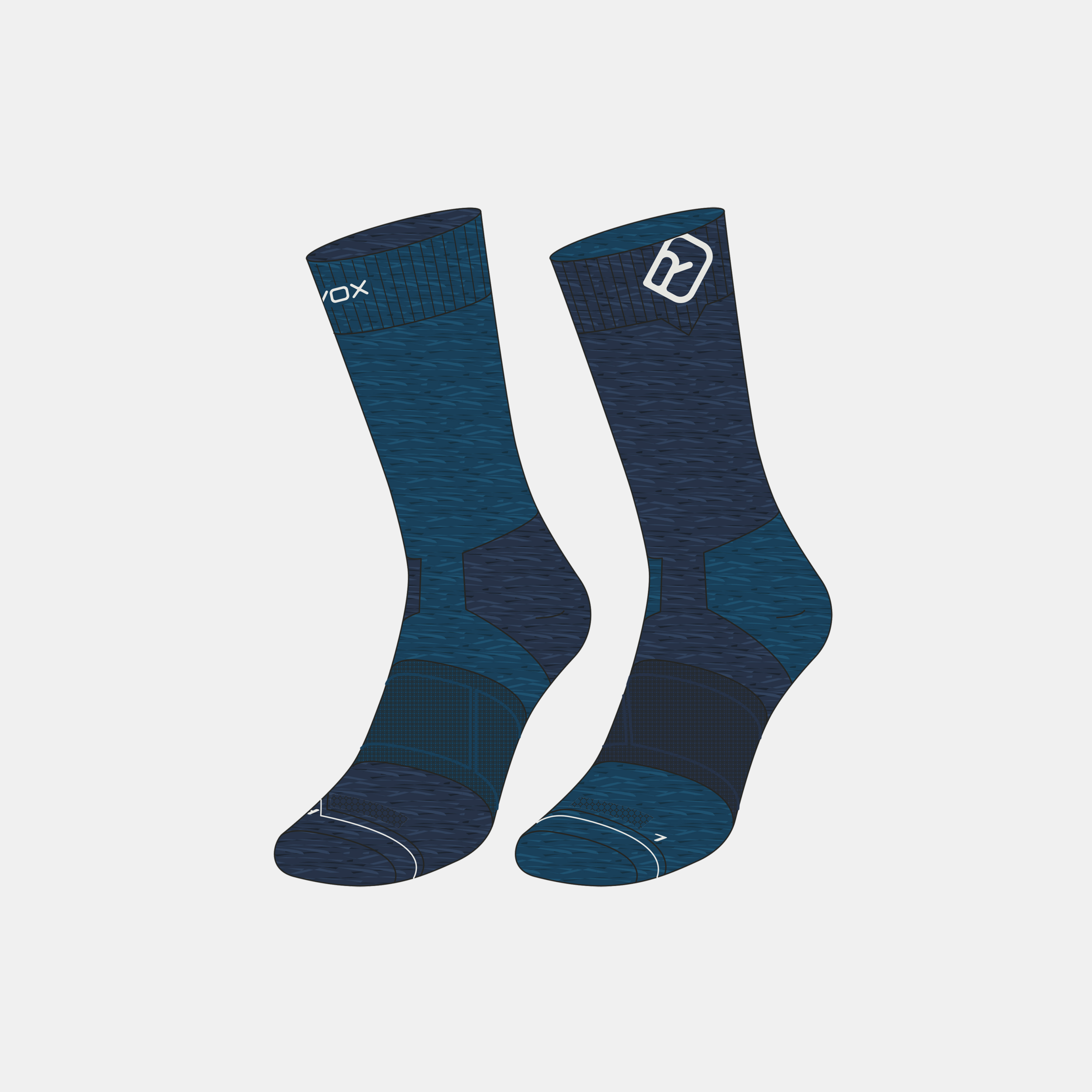 Ortovox pánské merino ponožky Alpine Mid Socks M Barva: deep ocean, Velikost: 45-47