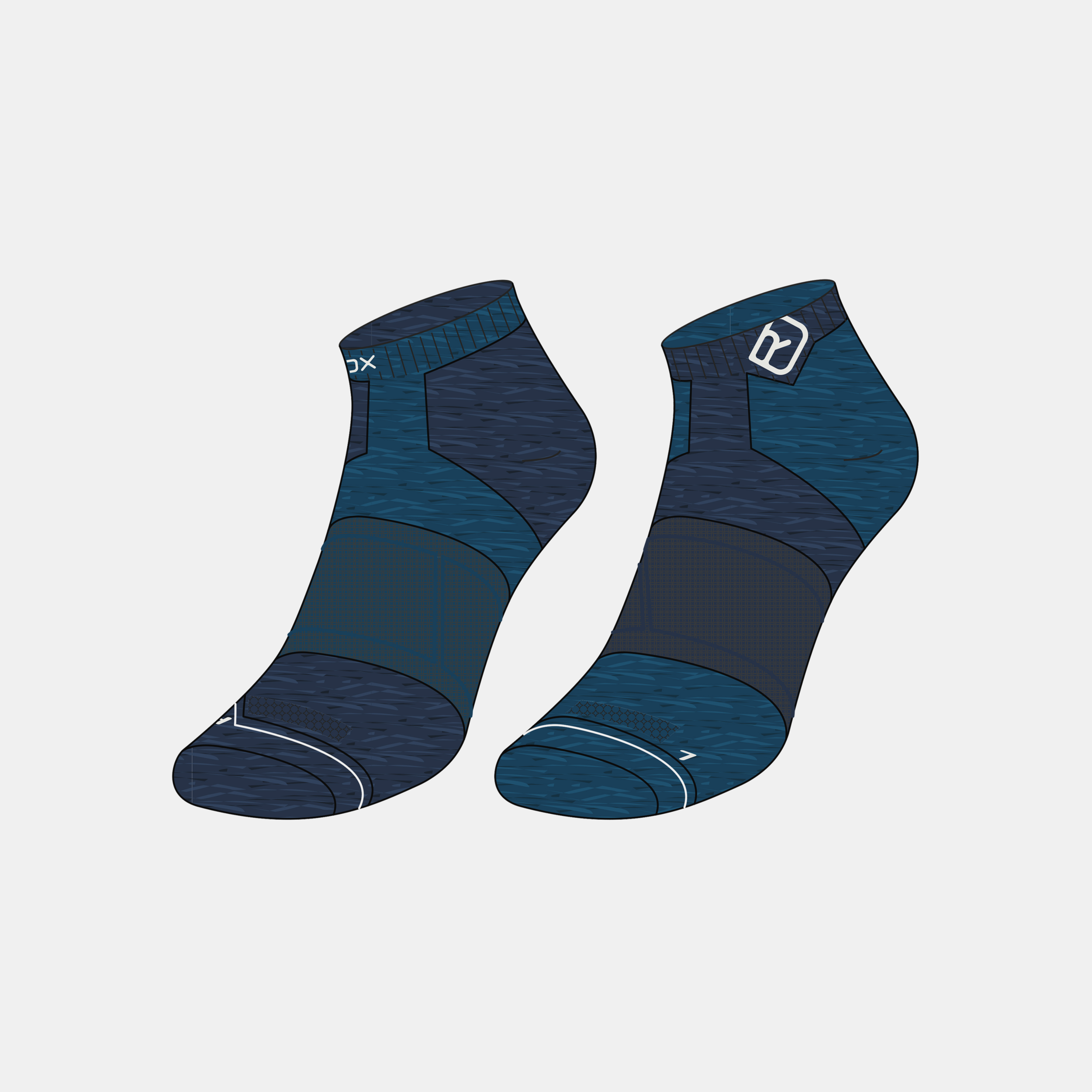 Ortovox pánské merino ponožky Alpine Low Socks M Barva: dark pacific, Velikost: 39-41