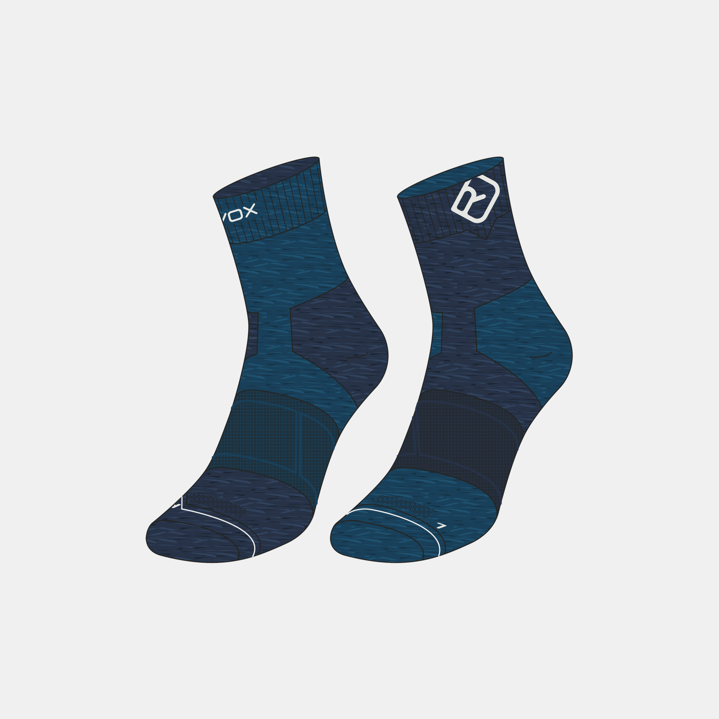 Ortovox pánské merino ponožky Alpine Quarter Socks M Barva: deep ocean, Velikost: 39-41