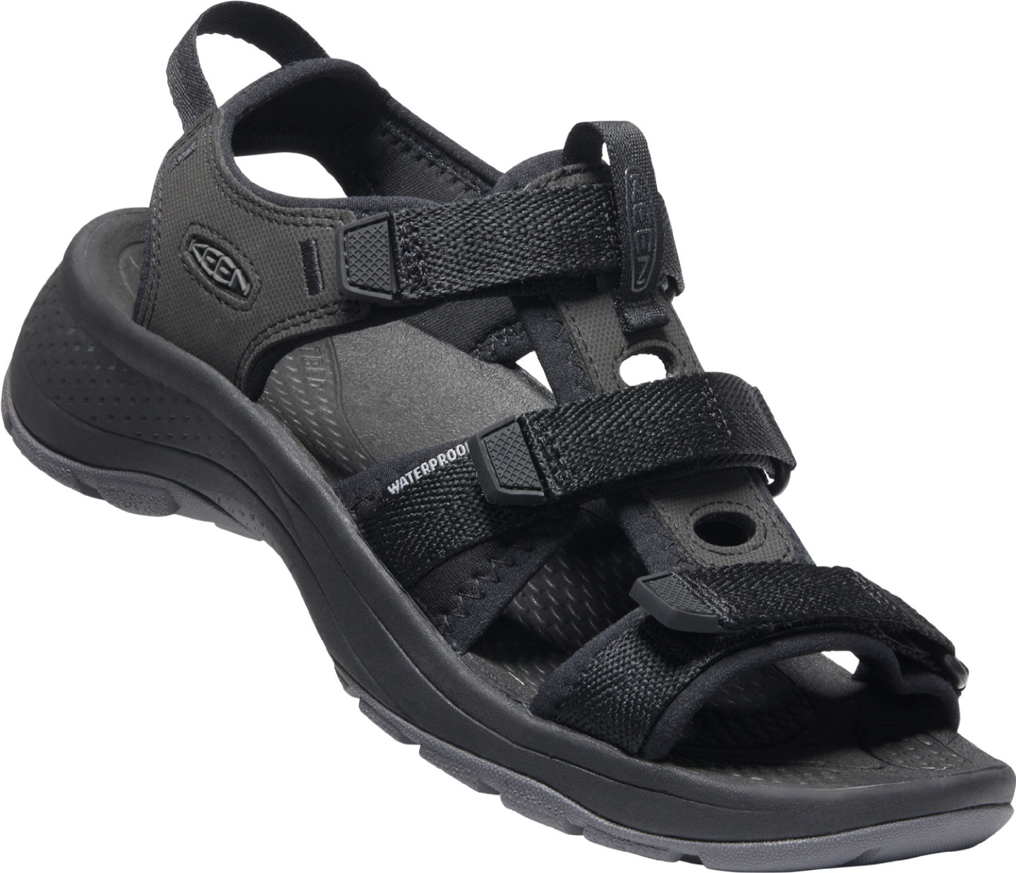 Keen Astoria West Open Toe Women - black/black Barva: black/black, Velikost: 4 UK (37 EU / 23,5 cm)