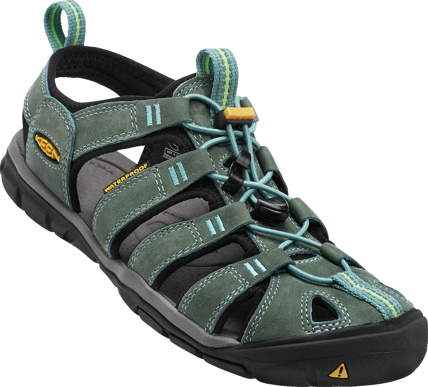 Keen dámské sandály Clearwater CNX Leather Women - Mineral Blue/Yellow Barva: mineral blue/yellow, Velikost: 3,5 UK (36 EU / 23 cm)