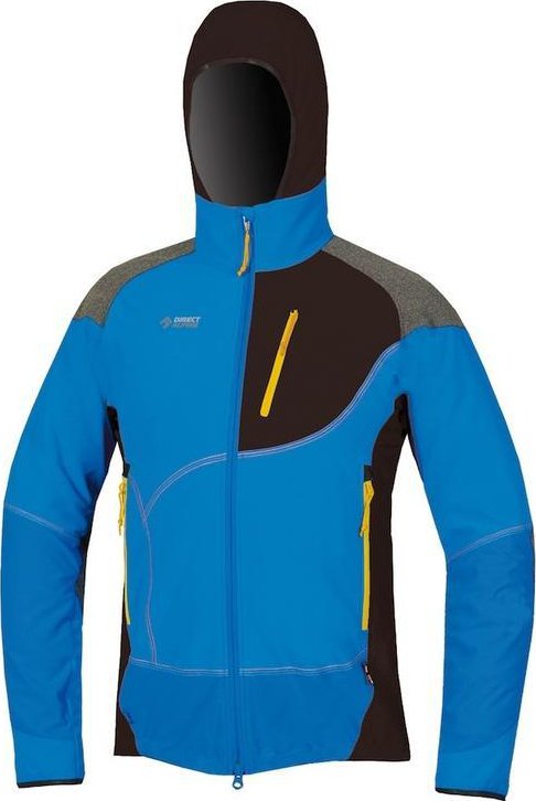 Direct Alpine softshellová bunda JORASSES (2019) Barva: blue/black/gold, Velikost: M