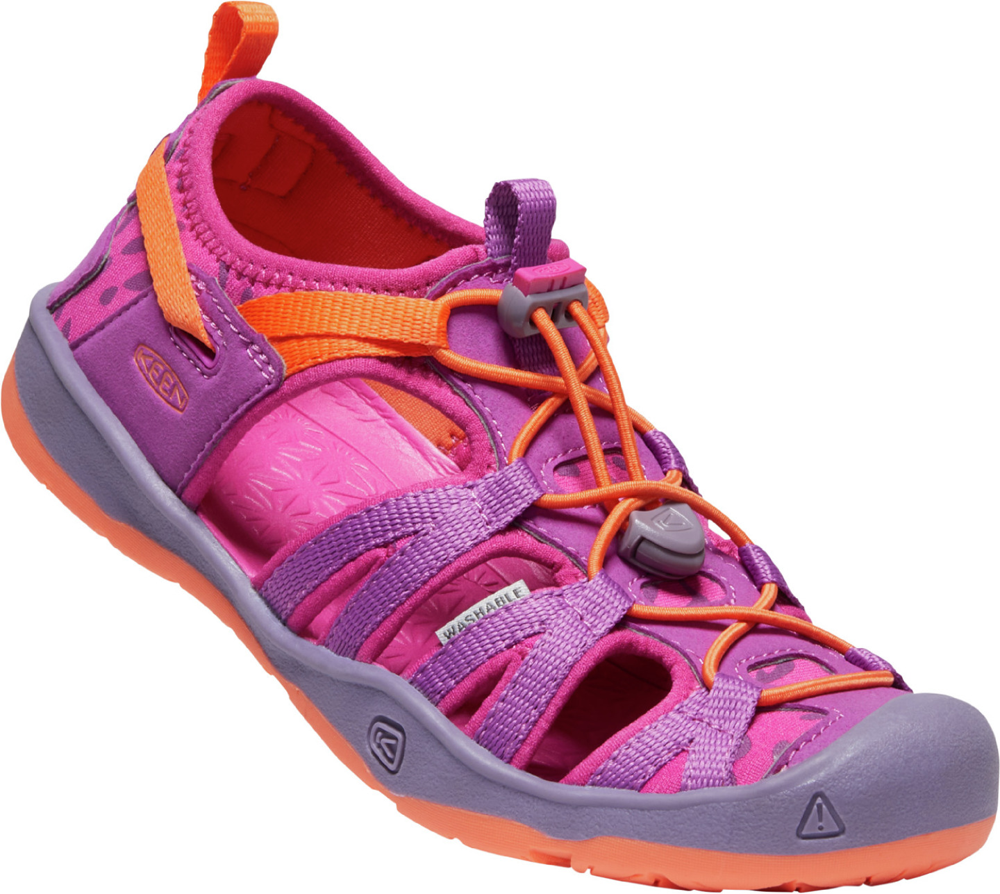 Keen dětské sandály Moxie Sandal Youth Purple Wine/Nasturtium Barva: purple wine/nasturtium, Velikost: 4 UK (37 EU / 23,5 cm)