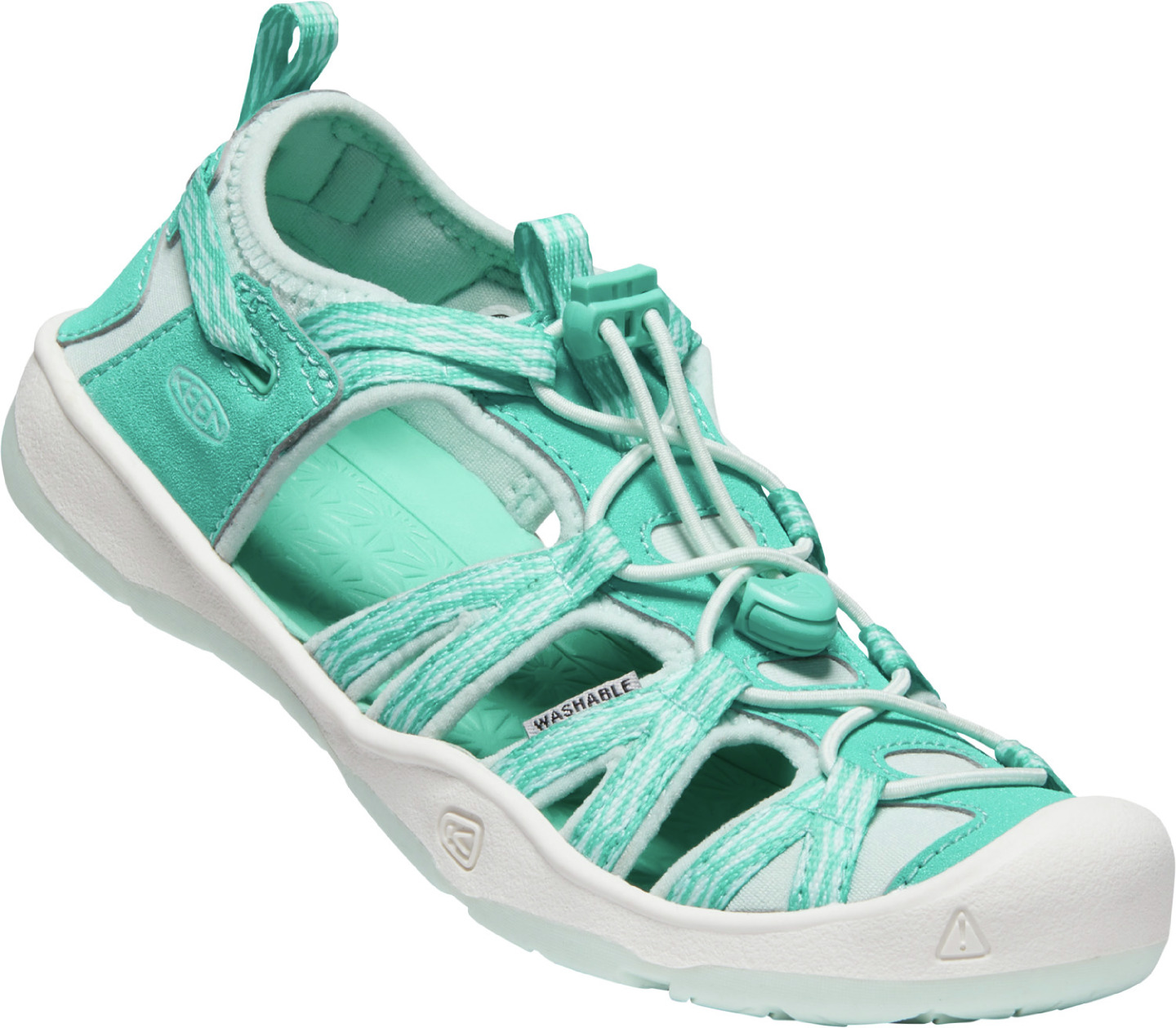 Keen dětské sandály Moxie Sandal Youth Waterfall/Blue Glass Barva: waterfall/blue glass, Velikost: 4 UK (37 EU / 23,5 cm)