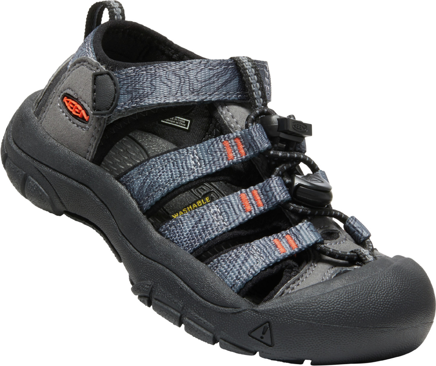 Keen dětské sandály Newport H2 Children Steel Grey/Black Barva: steel grey/black, Velikost: 11 UK (30 EU / 15,5 cm)