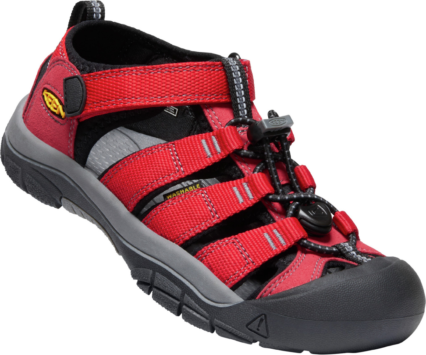 Keen dětské sandály Newport H2 Youth Ribbon Red/Gargoyle Barva: ribbon red/gargoyle, Velikost: 3 UK (36 EU / 22,5 cm)