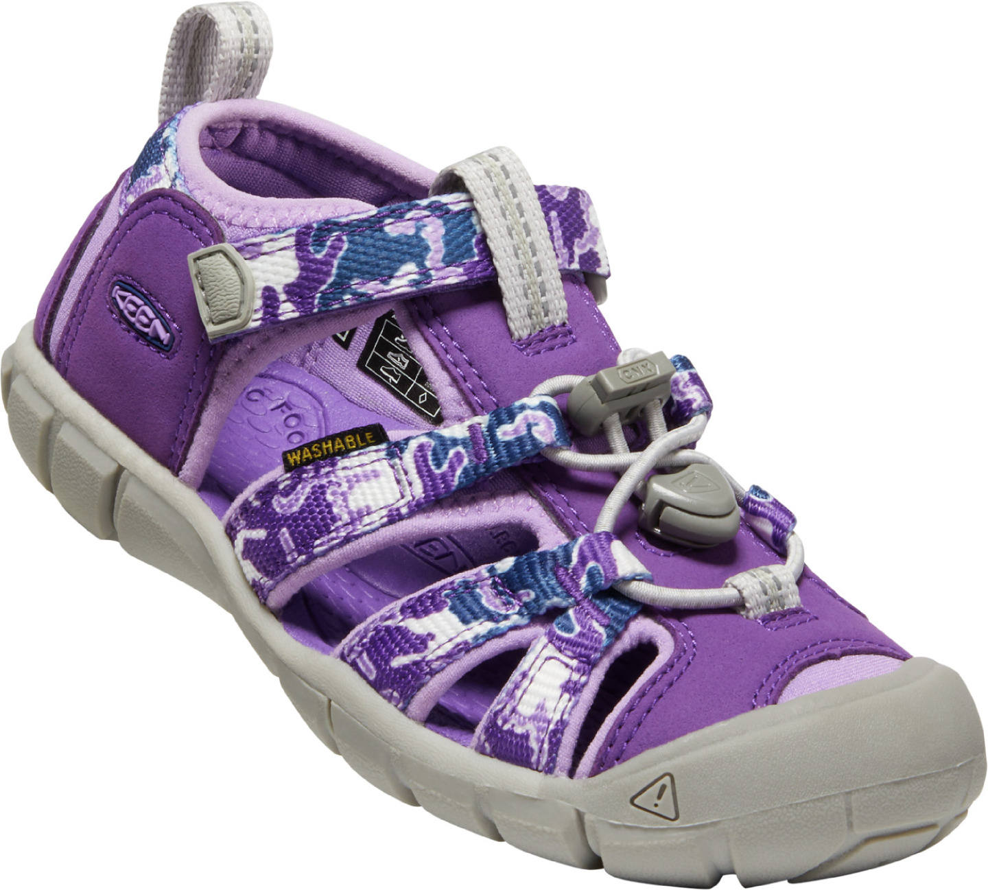 Keen dětské sandály Seacamp II CNX Children Camo/Tillandsia Purple Barva: camo/tillandsia purple, Velikost: 9 UK (27/28 EU / 17 cm)