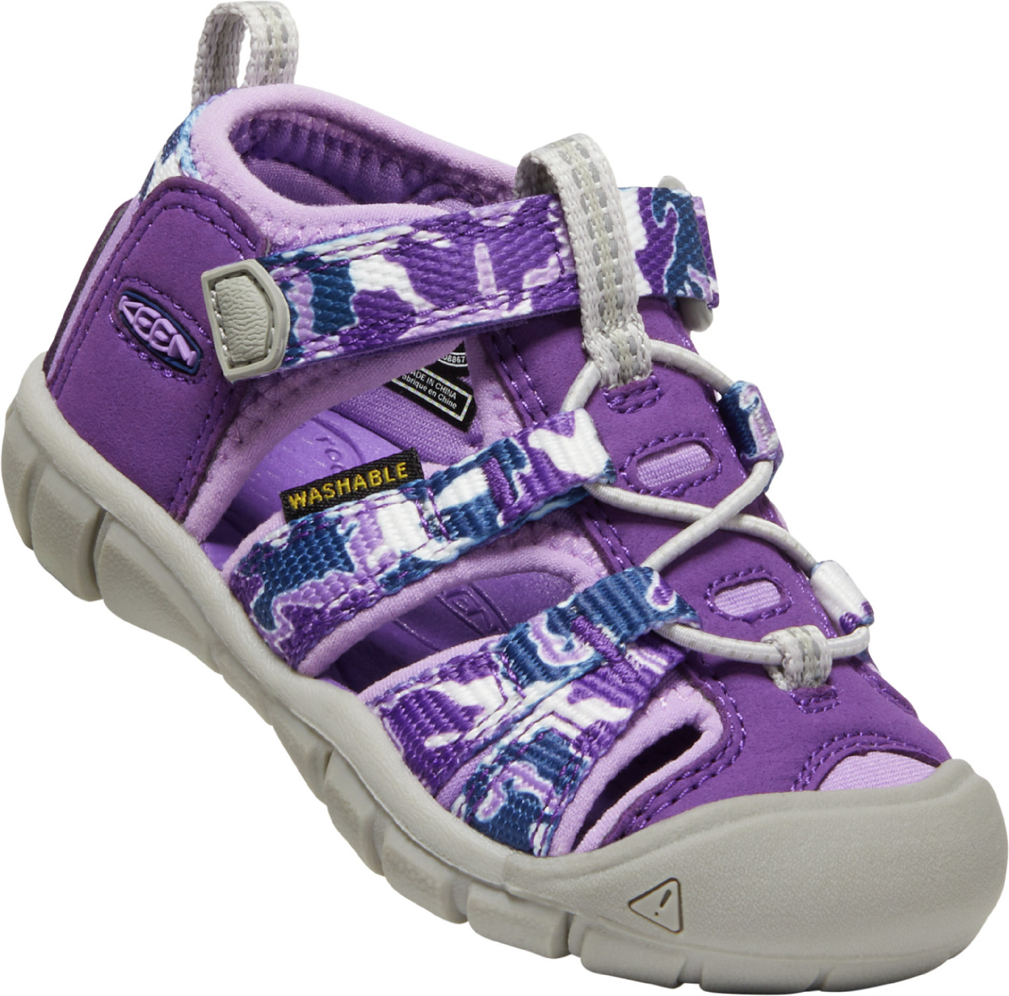 Keen dětské sandály Seacamp II CNX Tots Camo/Tillandsia Purple Barva: camo/tillandsia purple, Velikost: 4 UK (20/21 EU / 12 cm)