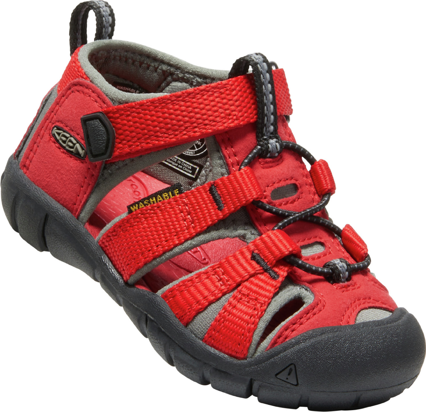 Keen dětské sandály Seacamp II CNX Tots Racing Red/Gargoyle Barva: racing red/gargoyle, Velikost: 6 UK (23 EU / 14 cm)