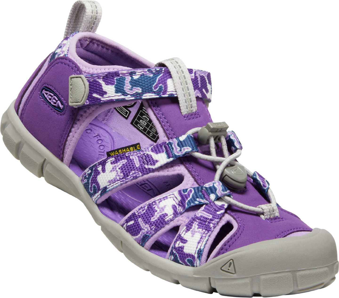 Keen dětské sandály Seacamp II CNX Youth Camo/Tillandsia Purple Barva: camo/tillandsia purple, Velikost: 13 UK (32/33 EU / 20 cm)