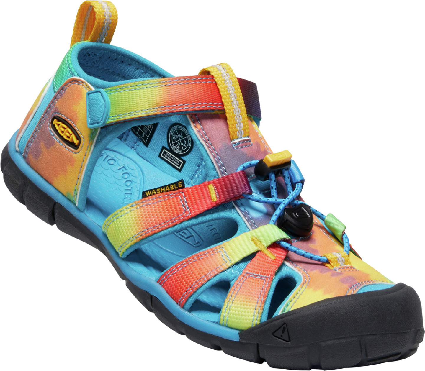 Keen dětské sandály Seacamp II CNX Youth Vivid Blue/Original Tie Dye Barva: vivid blue/original tie dye, Velikost: 13 UK (32/33 EU / 20 cm)