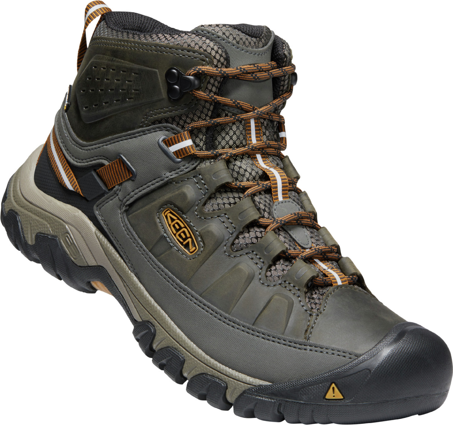 Keen Targhee III Mid WP Men - black olive/golden brown Barva: black olive/golden brown, Velikost: 9,5 UK (44 EU / 28,5 cm)