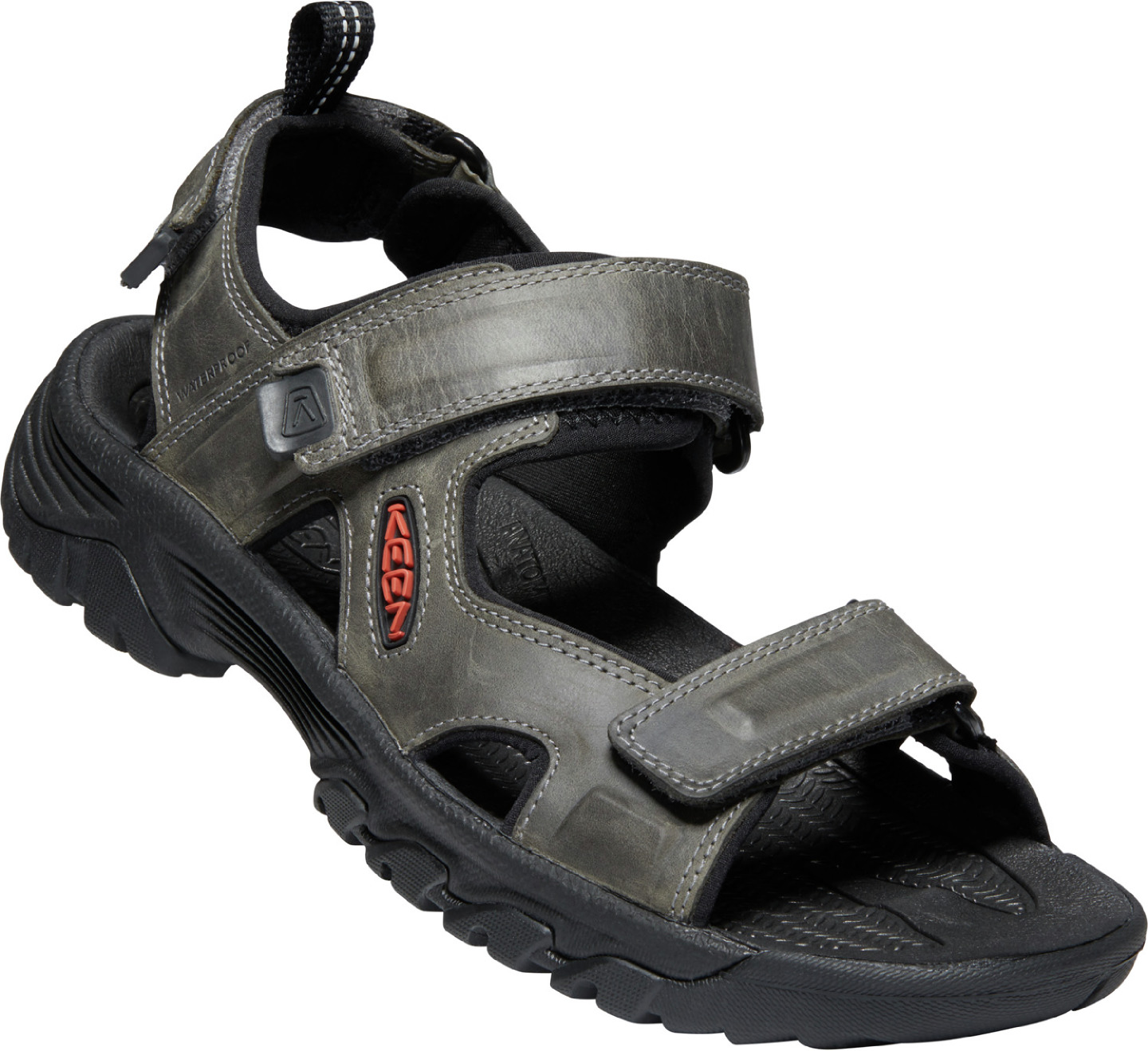 Keen pánské sandály Targhee III Open Toe Sandal Men - Grey/Black Barva: Grey/Black, Velikost: 7 UK (40,5 EU / 26 cm)
