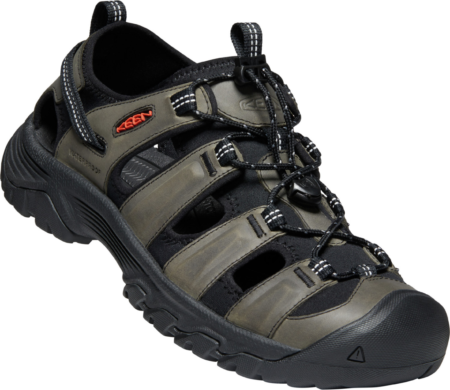 Keen pánské sandály Targhee III Sandal Men - Grey/Black Barva: Grey/Black, Velikost: 12 UK (47 EU / 31 cm)