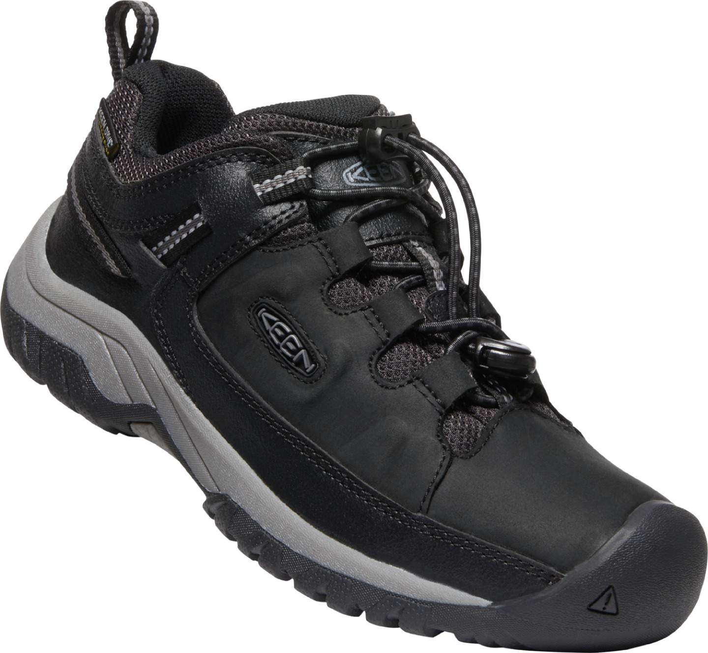 Keen dětské boty Targhee Low WP Youth Black/Steel Grey Barva: black/steel grey, Velikost: 5 UK (38 EU / 24,5 cm)