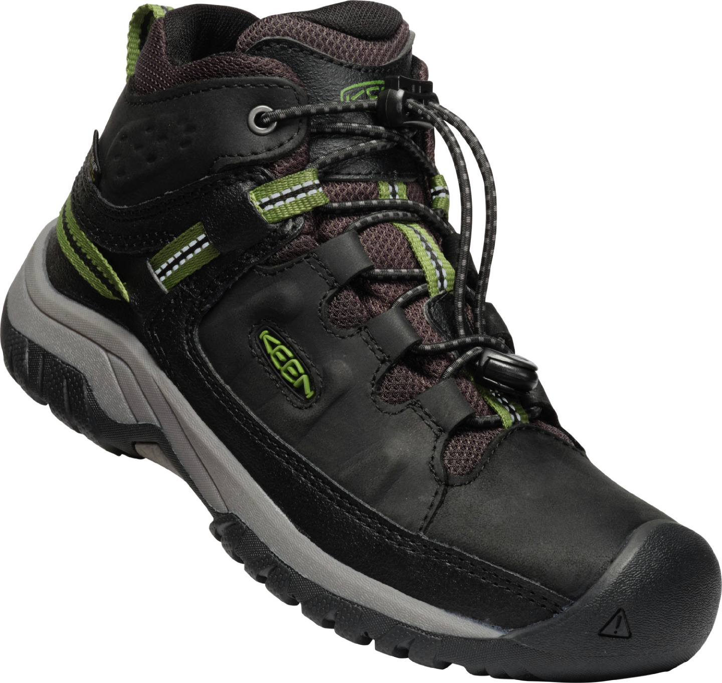 Keen dětské boty Targhee Mid WP Youth Black/Campsite Barva: black/campsite, Velikost: 3 UK (36 EU / 22,5 cm)