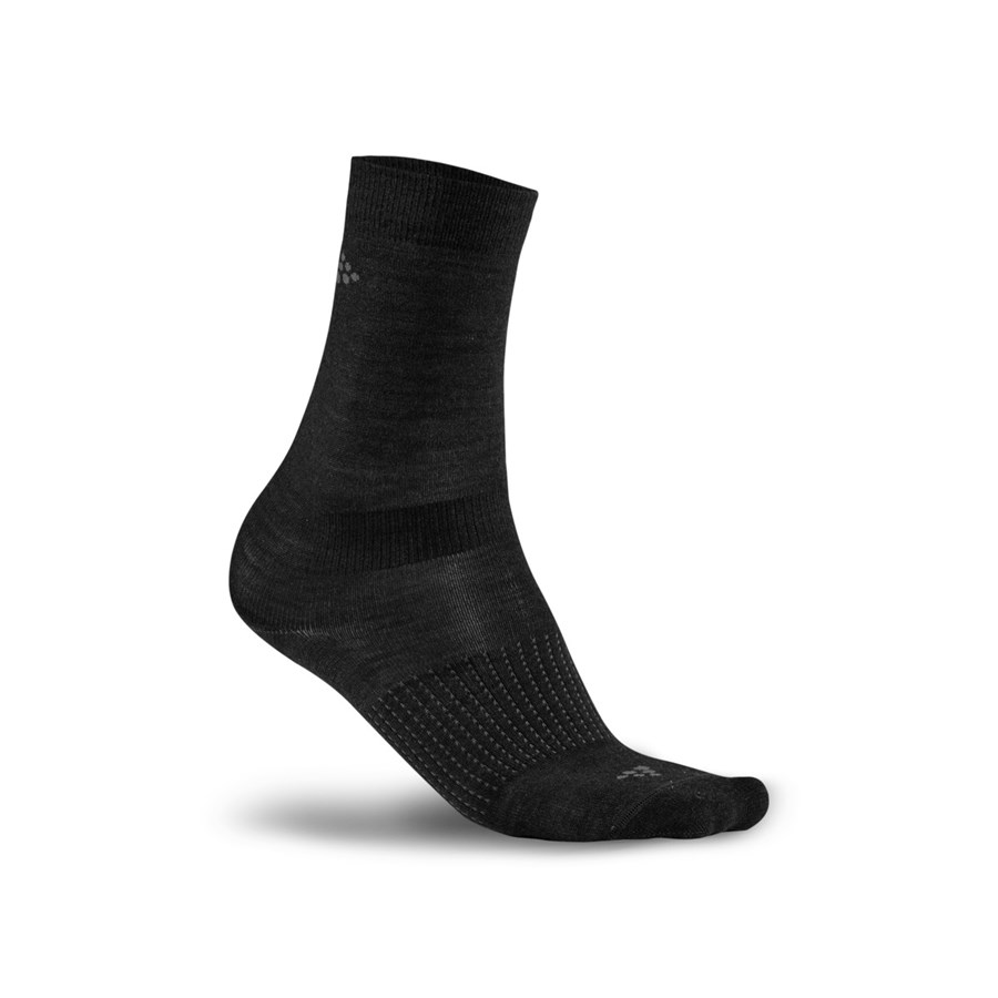 Craft vlněné ponožky 2-Pack Wool Liner Barva: černá, Velikost: L (43-45)