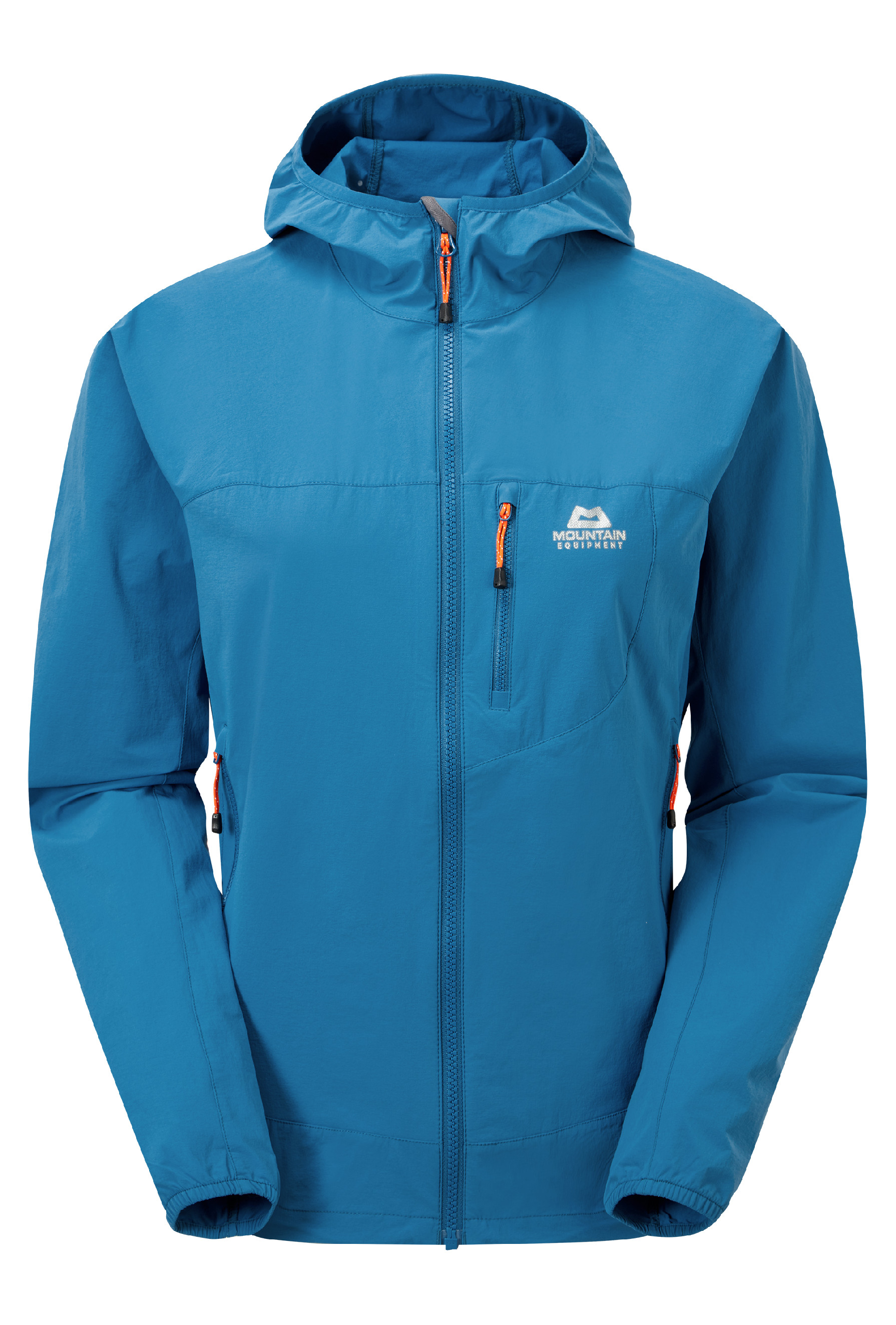 Mountain Equipment dámská softshellová bunda Echo Hooded Wmns Jacket Barva: Alto Blue, Velikost: 14/L