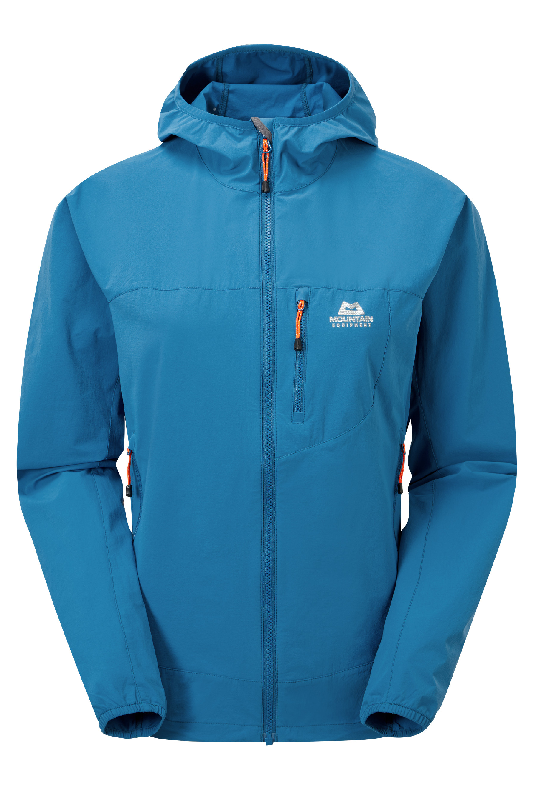 Mountain Equipment dámská softshellová bunda Echo Hooded Wmns Jacket Barva: Alto Blue, Velikost: 12/M