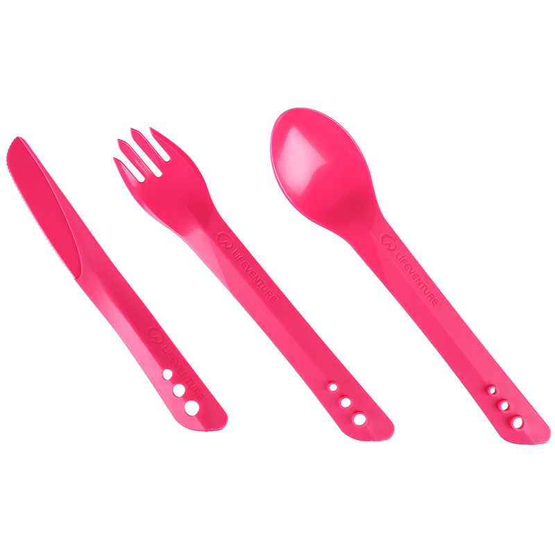 Lifeventure secvakávací příbor Ellipse Cutlery Set Barva: Pink