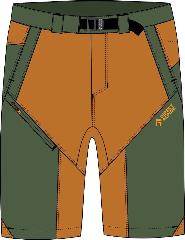 Direct Alpine Fremont Shorts Barva: ochre/khaki, Velikost: XXL