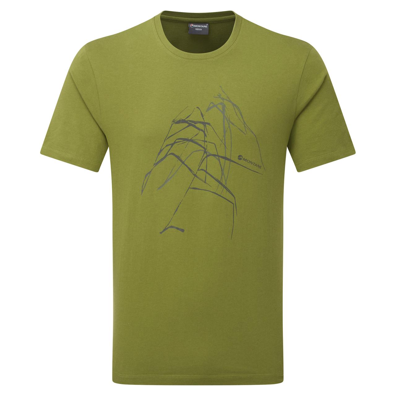 Montane pánské triko Abstract T-Shirt Barva: Alder Green, Velikost: XXL