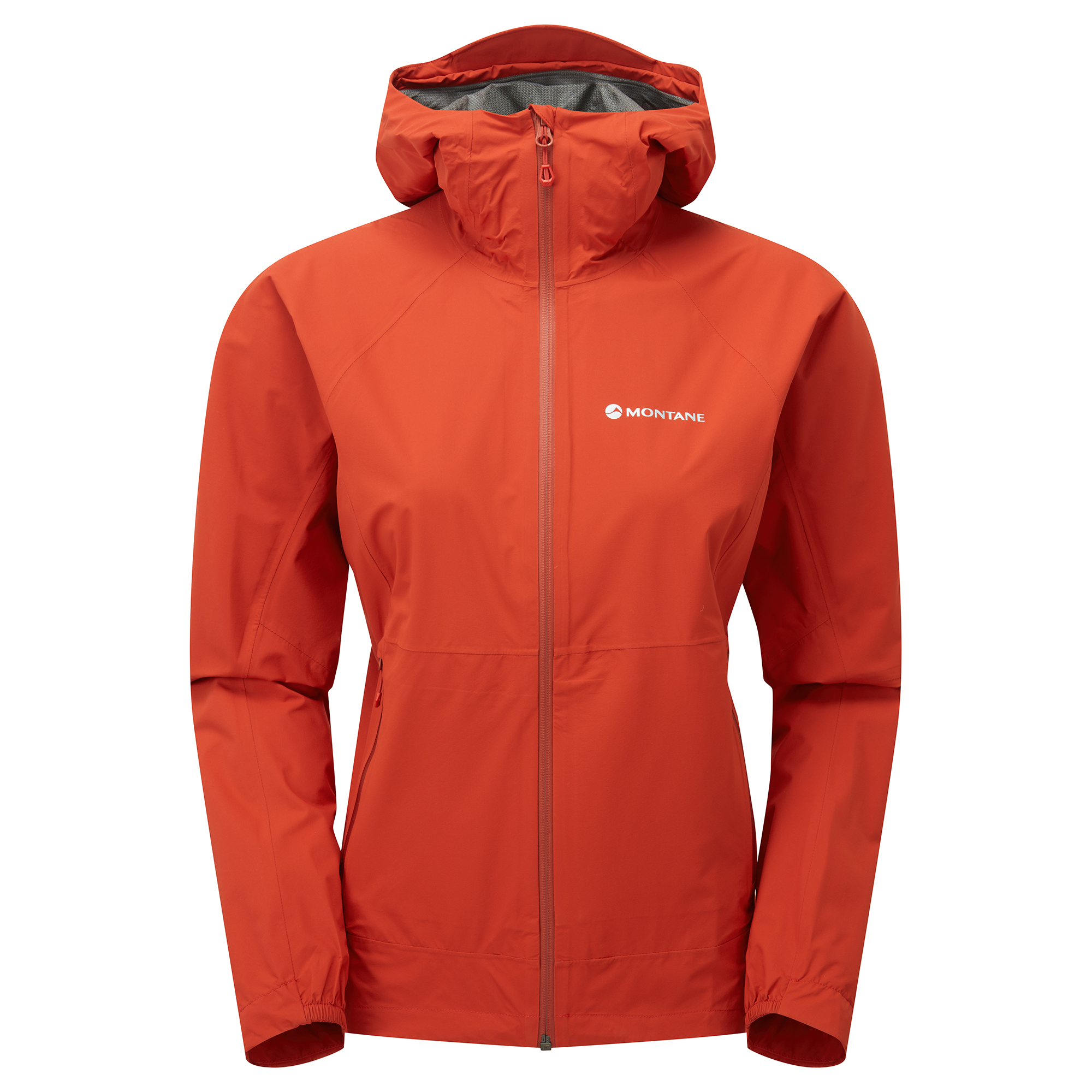 Montane dámská strečová nepromokavá bunda Fem Minimus Lite Jacket Barva: Saffron Red, Velikost: UK8/US4/EUR36/XS